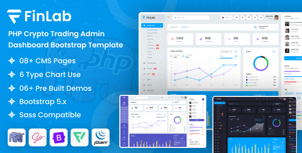 FinLab - PHP Crypto Trading Admin Dashboard Bootstrap Template listing image