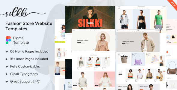 Silkki - Ultimate eCommerce Website UI Figma Template