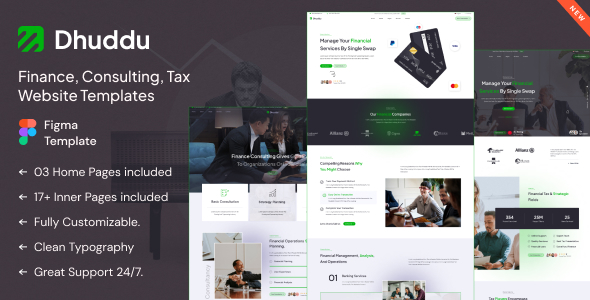 Dhuddu -  Finance & Auditing Service Figma Template product preview