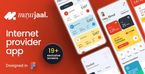 Mayajaal- A internet provider app Figma Template