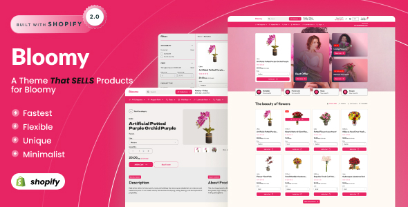 Preview image for Bloomy - Flower & Florist Shopify 2.0 eCommerce Template