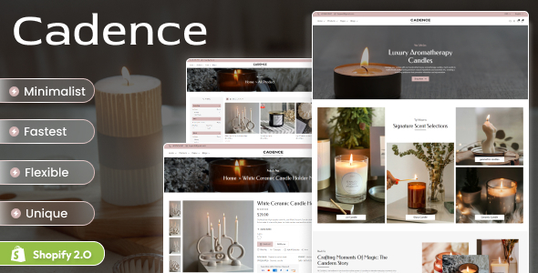Cadence - Candles Shop Responsive Shopify 2.0 Theme listing image