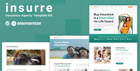 Insurre - Insurance Agency Elementor Template Kit