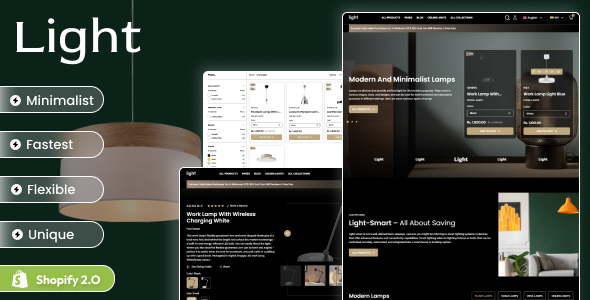 Light - Interior Decor & Lamps Shop Shopify Theme listing image