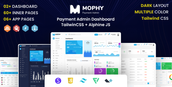 Mophy - Tailwind CSS Payment Admin Dashboard Template