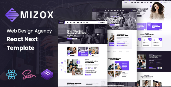 Mizox - Web Design Agency React NextJs Template