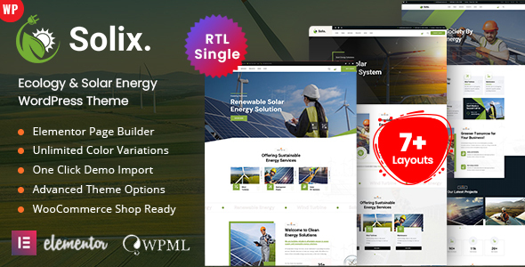 Solix - Solar Energy WordPress