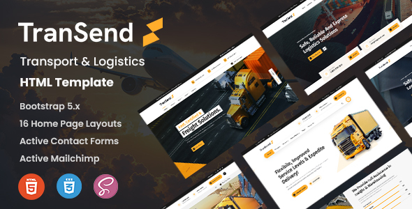 TranSend - Transport & Logistics HTML Template