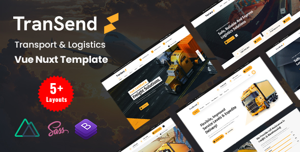 TranSend - Transport & Logistics Vue Nuxt Template