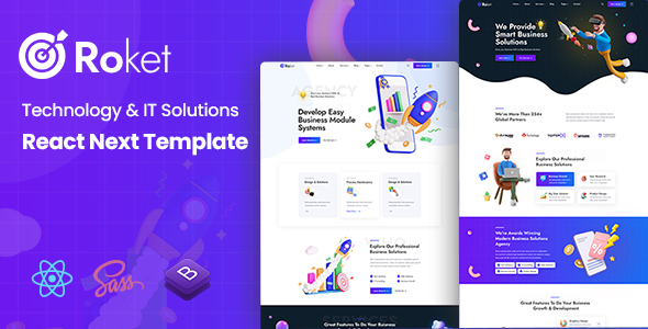 Roket - Technology & IT Solutions React NextJs Template listing image