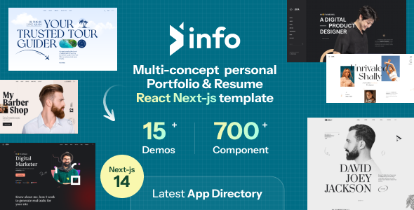 Preview image for Info | Personal Portfolio React NextJs Template
