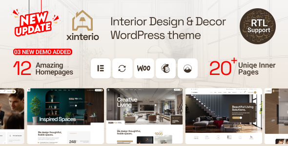 Xinterio - Interior Design WordPress Theme + RTL