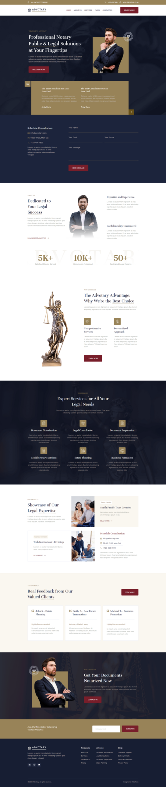 Advotary - Notary Public & Legal Services Elementor Template Kit listing image