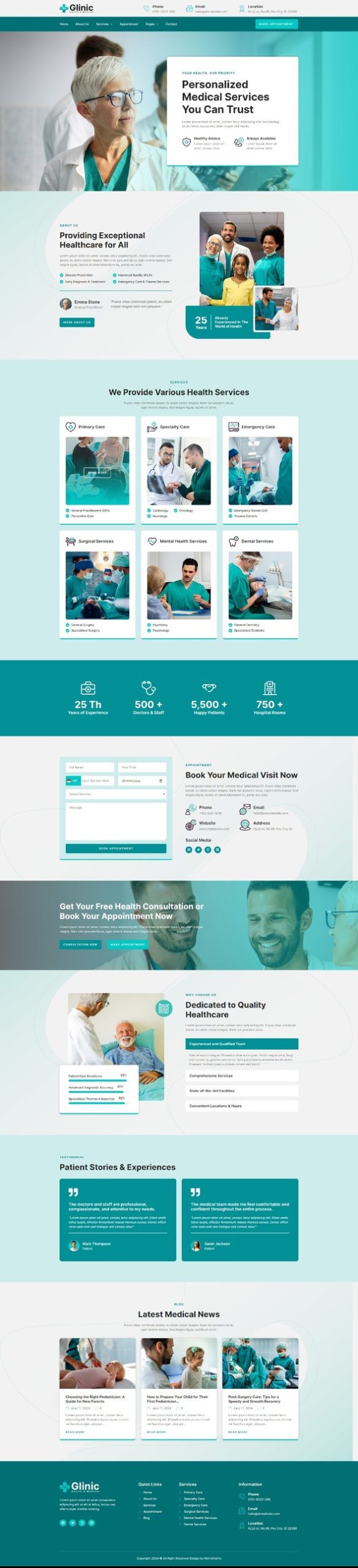 Glinic - Health & Medical Elementor Template Kit
