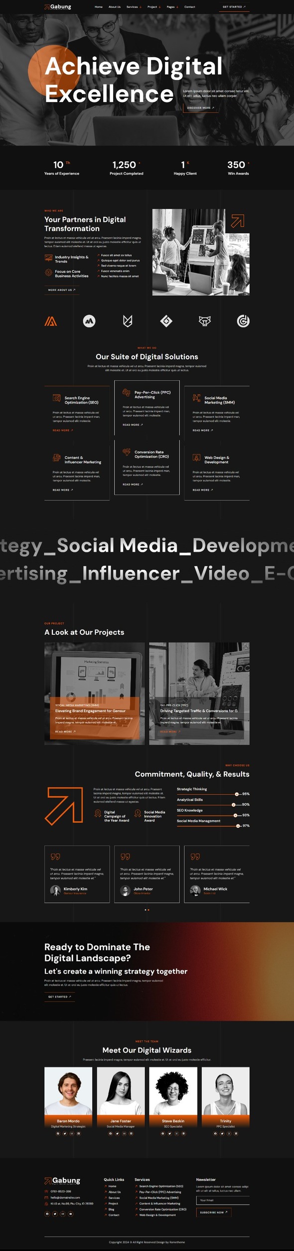 Product preview supplied for Gabung - Digital Marketing Agency Elementor Template Kit