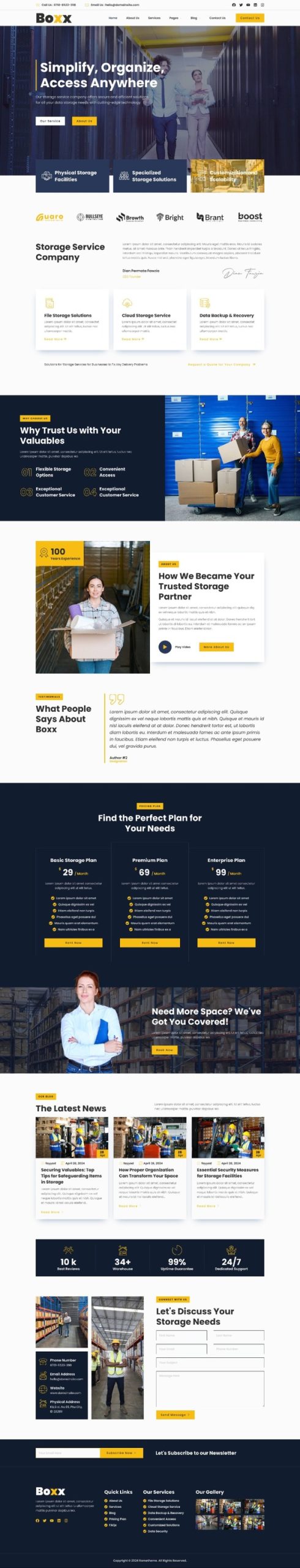 Boxx - Storage Services Company Elementor Template Kit product preview