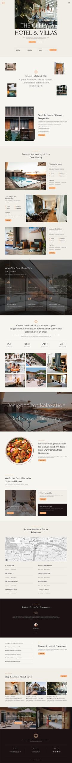 Cleeve - Hotel and Resort Booking Elementor Template Kit