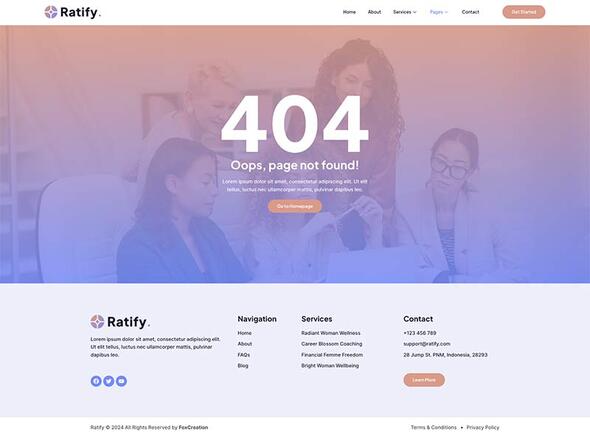 Ratify - Feminine Business Coaching Elementor Template Kit