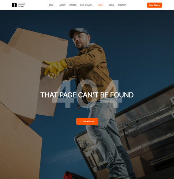 Borneo - Movers & Packers Elementor Pro Template Kit