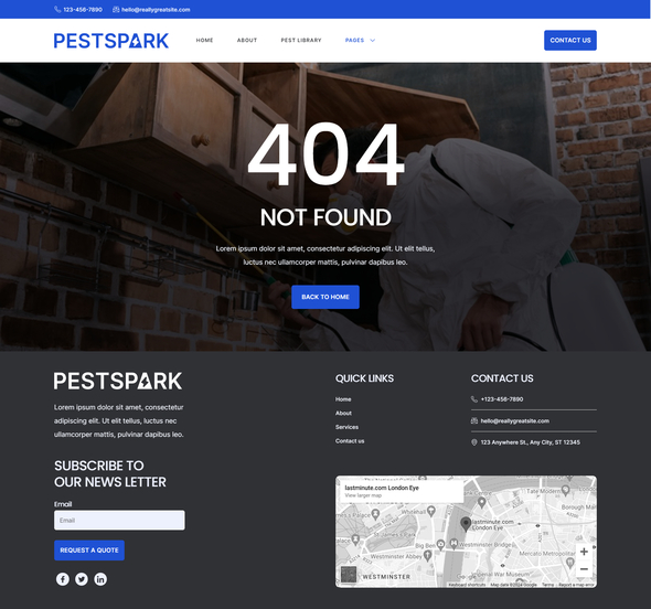 Pestspark - Pest Control Service Elementor Template Kit