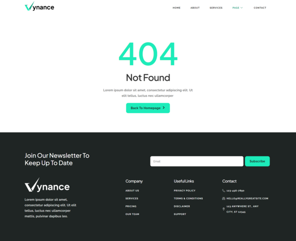 Vynance - Finance & Business Consulting Elementor Template Kit