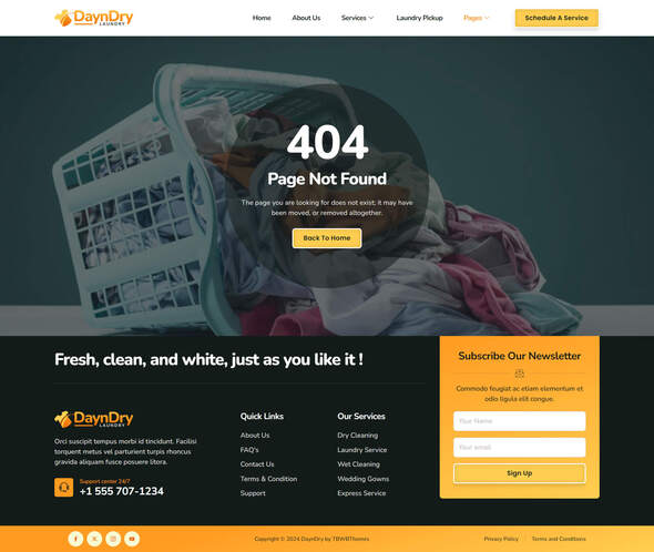DaynDry - Laundry Service Elementor Template Kit