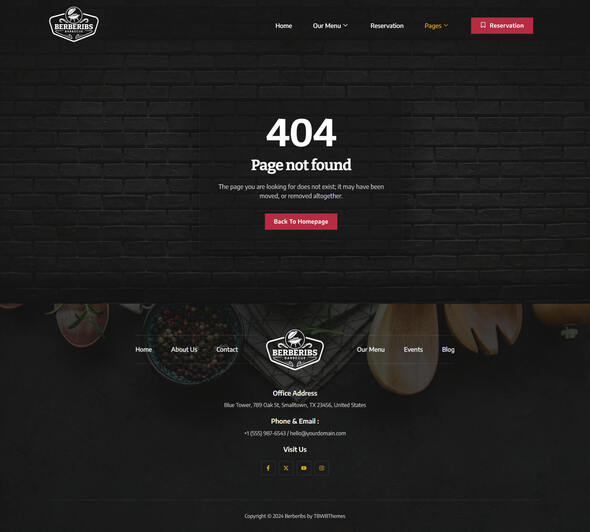 Berberibs - BBQ & Grill Restaurant Elementor Template Kit
