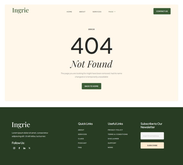 Ingrie - Feminine Business Coaching Elementor Template Kit