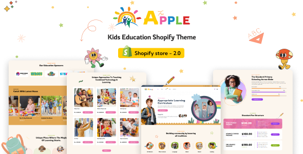 AforApple - Kids School Education & Online Courses Shopify Theme