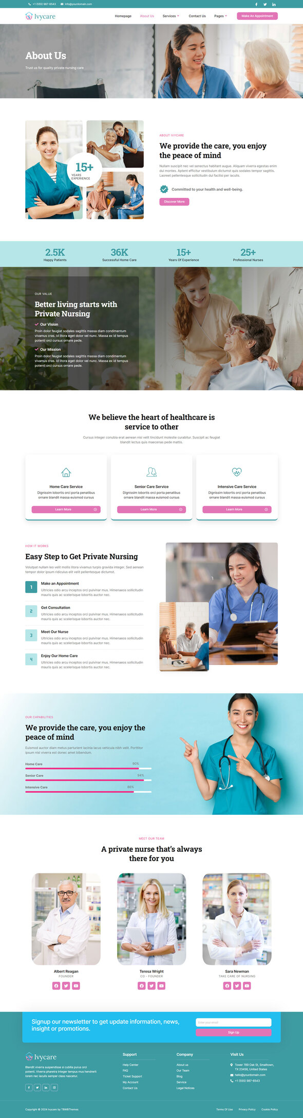 Ivycare - Home Care & Private Nursing Services Elementor Template Kit