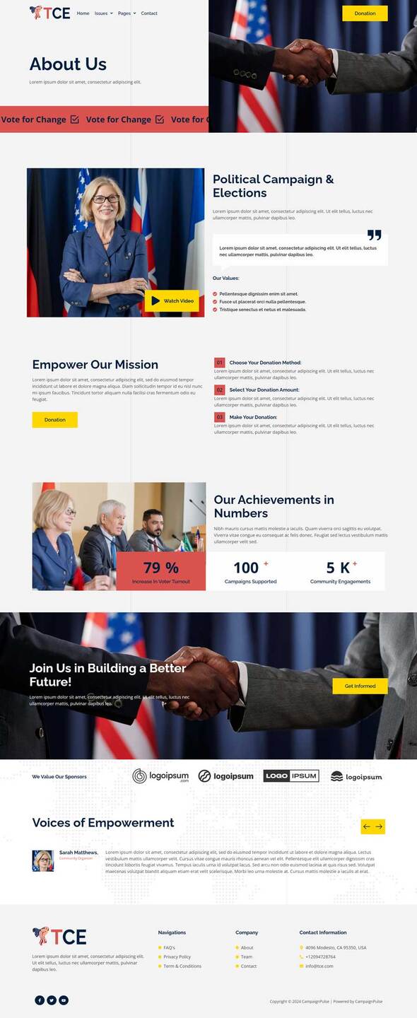 Campaignpulse – Political Party & Candidate Elementor Template Kit