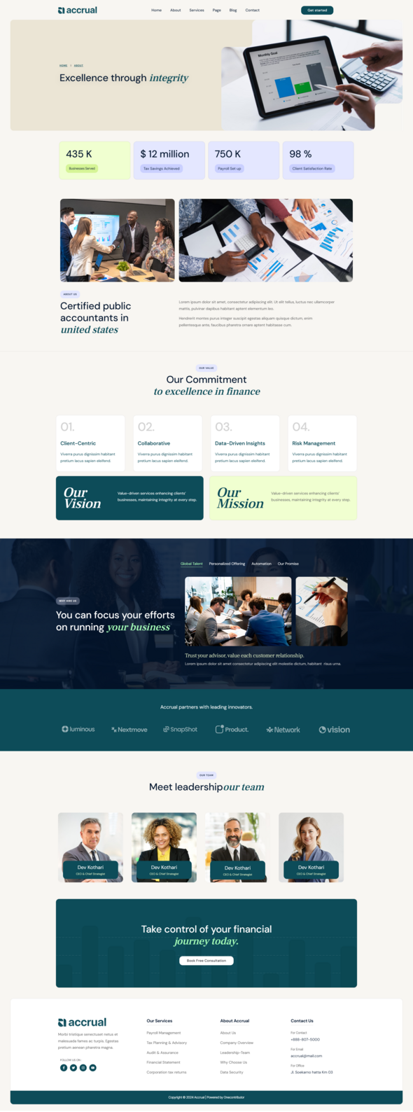 Accrual - Accounting & Finance Elementor Template Kit