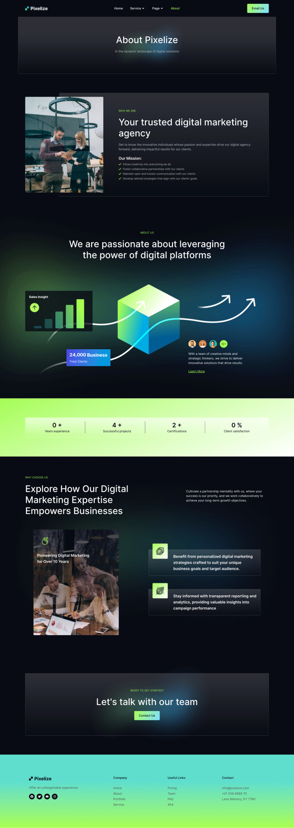 Pixelize - Digital Marketing Agency Elementor Template Kit