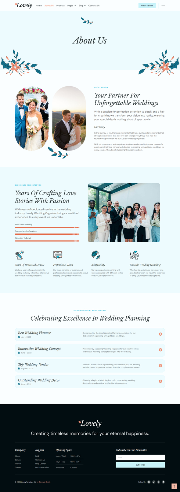 Lovely - Wedding Organizer Elementor Template Kit