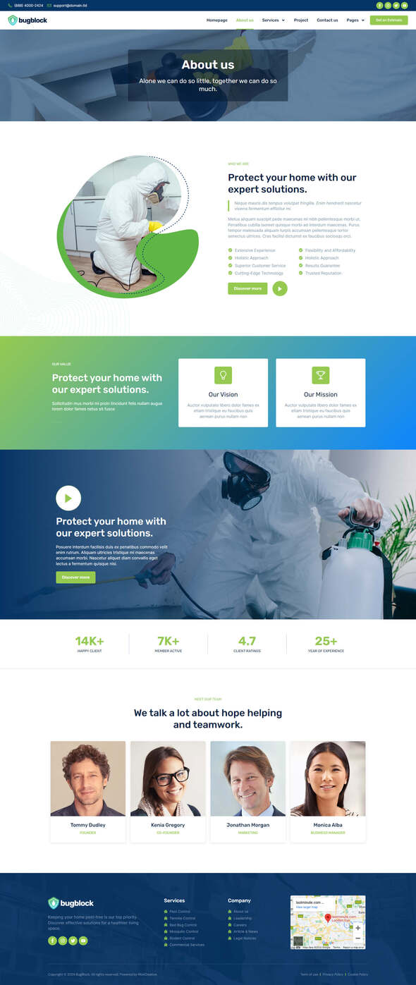 BugBlock - Pest Control Service Elementor Template Kit