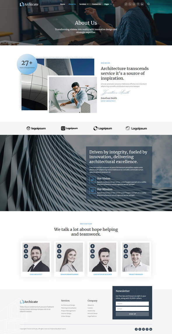 Archicate - Architecture & Construction Consultant Elementor Pro Template Kit