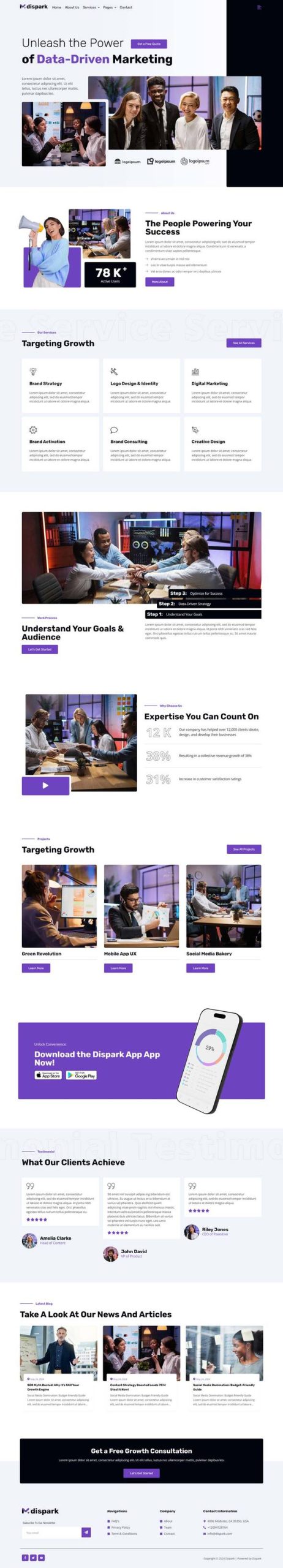 Dispark - Digital Marketing Agency Elementor Template Kit