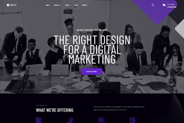 Qutiiz - Digital Marketing Agency Template Kit