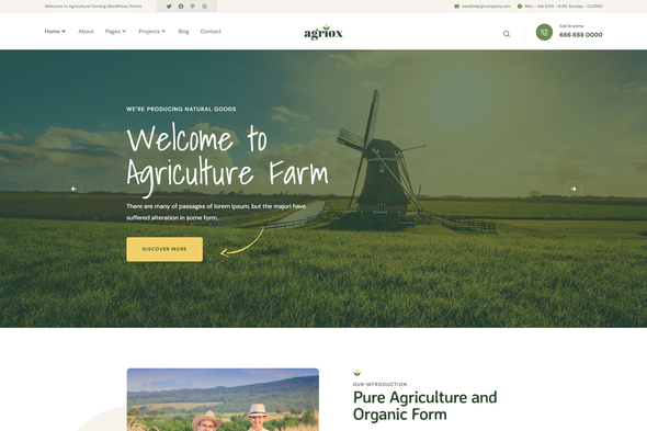 Agriox - Agriculture Farming Template Kit