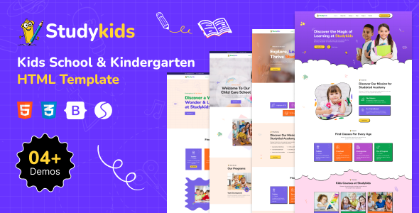 Studykids - Kindergarten School HTML Template listing image