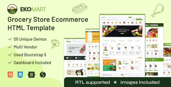 Ekomart - eCommerce HTML Template + RTL listing image