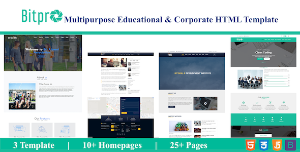 BitPro- Multipurpose Educational & Corporate HTML Template listing image