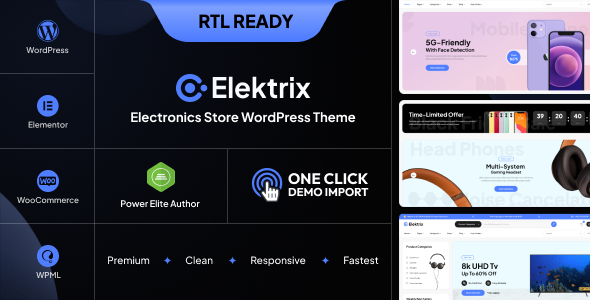 Elektrix - Electronics Store WooCommerce Theme