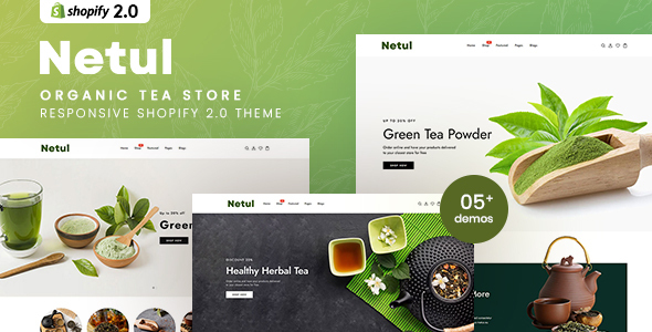 Netul - Organic Tea Store Shopify 2.0 Theme listing image
