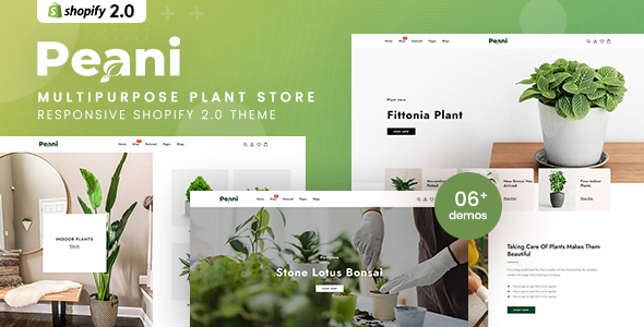 Peani - MultiPurpose Plant Store Shopify 2.0 Theme listing image