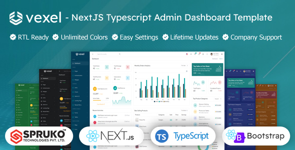 Vexel - Next js Typescript Dashboard Template