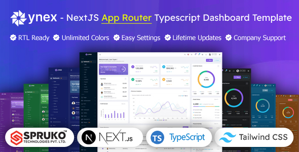 Product preview supplied for Ynex - Nextjs App Router Typescript Dashboard Template