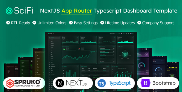 SCIFI - Nextjs App Router Typescript Dashboard Template product preview