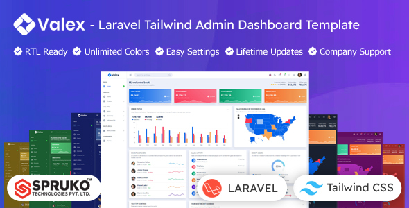 Valex - Tailwind CSS Laravel Admin Dashboard Template