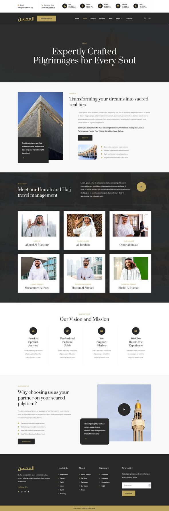 Rahman - Hajj & Umrah Tour Agency Elementor Template Kit